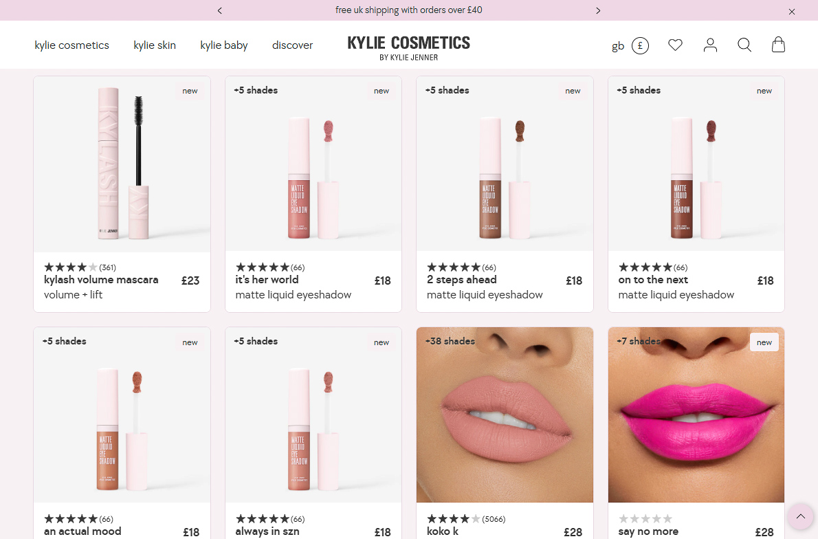 Kylie Cosmetics, a Shopify store, effectively uses influencer marketing, including collaborations with beauty influencers and celebrities.